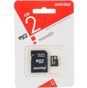   SmartBuy microSD 2GB + SD adapter (SB2GBSD-01)