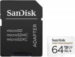   SanDisk High Endurance microSDXC 64GB Class10 U3 V30 + SD adapter (SDSQQNR-064G-GN6IA)