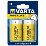 Батарейка Varta SuperLife R20 D 2BL