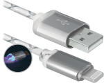 Кабель Defender ACH03-03LT USB - Lightning 8pin серый