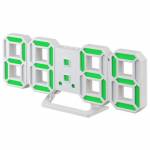 Часы Perfeo LUMINOUS 2 белый корпус / зеленая подсветка (PF_B4922)