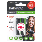Аккумуляторы GoPower AA 2850 mAh 2BL