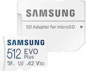 Карта памяти Samsung microSDXC EVO Plus UHS-I U3 512GB Class10 A2 V30 (MB-MC512KA/RU)