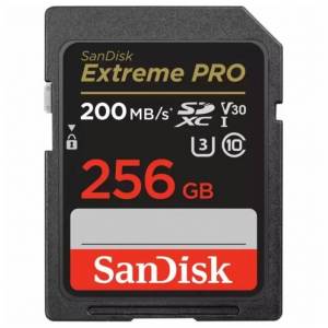   SanDisk Extreme Pro SDXC 256GB Class10 UHS-I U3 V30 200MB/s (SDSDXXD-256G-GN4IN)