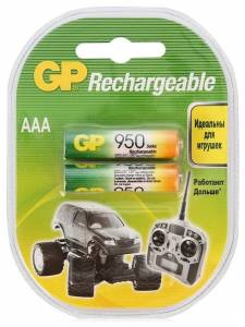 Аккумуляторы GP AAA 950 mAh 2BL (GP95AAAHC-2DECRC2)