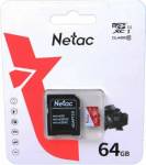   Netac Eco microSDXC UHS-I 64GB Class10 + SD adapter (NT02P500ECO-064G-R)
